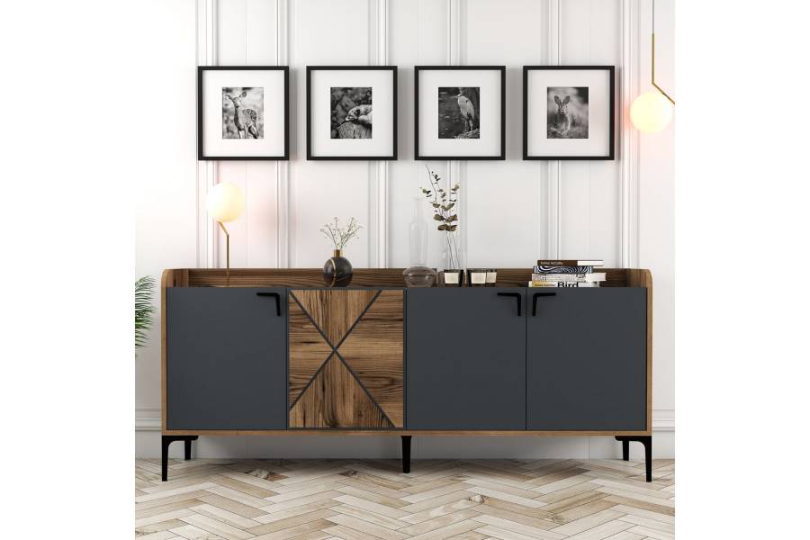 ΜΠΟΥΦΕΣ ΜΕΛΑΜΙΝΗΣ ΚΑΡΥΔΙ ΚΑΙ ΑΝΘΡΑΚΙ 180x35x78Yεκ. HM9433.01