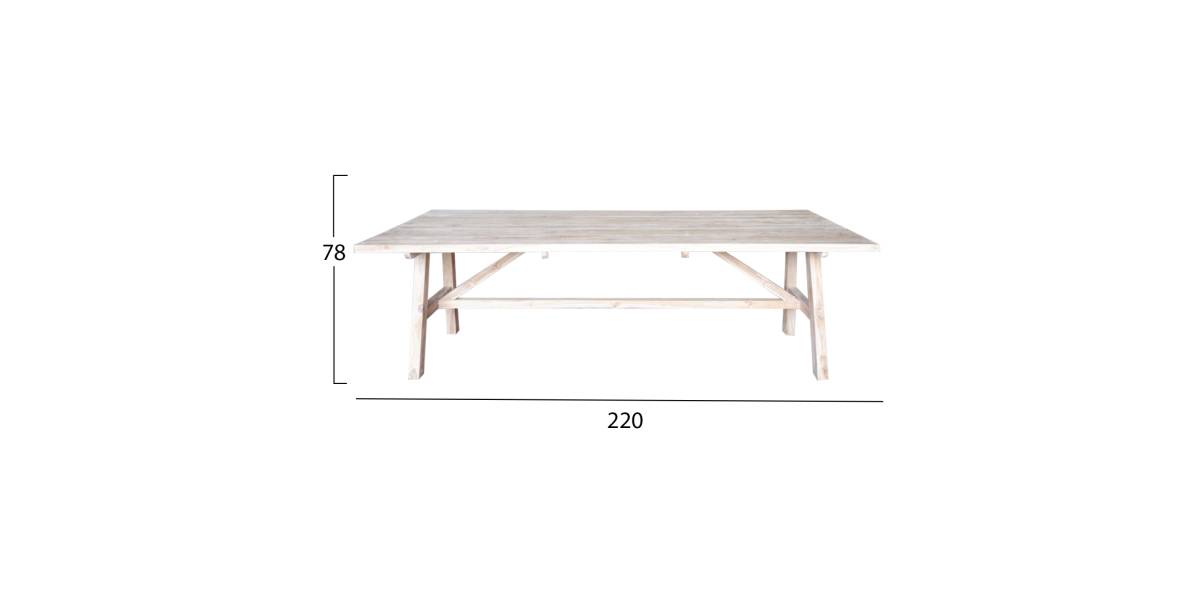 ΤΡΑΠΕΖΙ GROOVE HM9390.01 ΑΠΟ ΞΥΛΟ ΜΑΣΙΦ ΤΕΑΚ 220X100X78Υεκ.