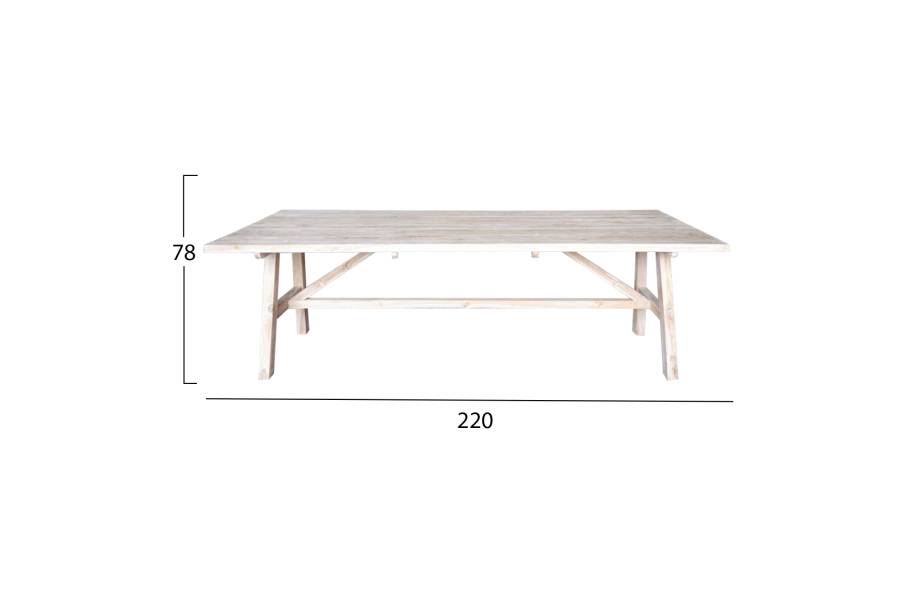 ΤΡΑΠΕΖΙ GROOVE HM9390.01 ΑΠΟ ΞΥΛΟ ΜΑΣΙΦ ΤΕΑΚ 220X100X78Υεκ.