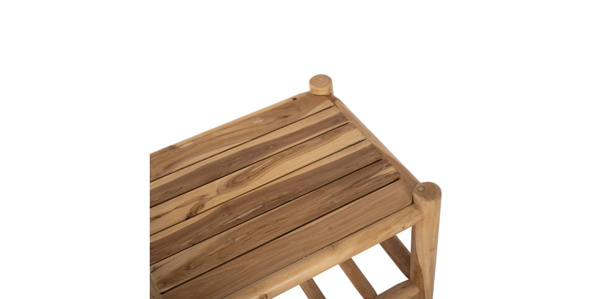 ΣΕΤ ΣΑΛΟΝΙ 4ΤΜΧ EDDARD HM9340 ΑΠΟ ΜΑΣΙΦ ΞΥΛΟ TEAK ΦΥΣΙΚΟ - ΛΕΥΚΟ