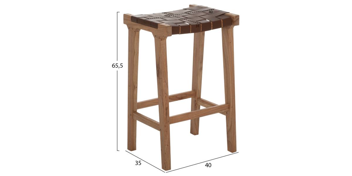 ΣΚΑΜΠΟ ΜΠΑΡ ΜΑΣΙΦ ΞΥΛΟ ΤEAK ΦΥΣΙΚΟ HM9382.01 40X35X65YΕΚ.
