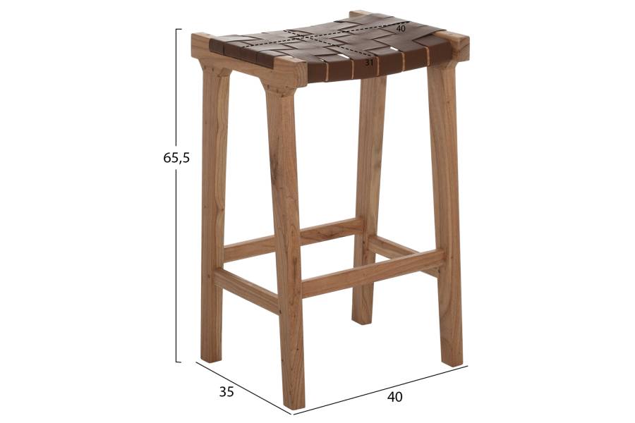 ΣΚΑΜΠΟ ΜΠΑΡ ΜΑΣΙΦ ΞΥΛΟ ΤEAK ΦΥΣΙΚΟ HM9382.01 40X35X65YΕΚ.