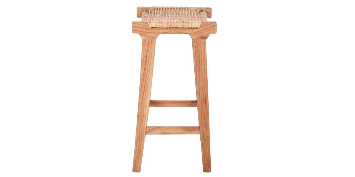 ΣΚΑΜΠΟ ΜΕΣΑΙΟΥ ΥΨΟΥΣ ΑΠΟ MINDI ΞΥΛΟ ΚΑΙ ΚΑΘΙΣΜΑ RATTAN 40X35X66Υεκ.HM9382.11