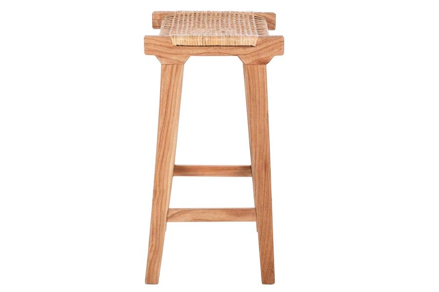 ΣΚΑΜΠΟ ΜΕΣΑΙΟΥ ΥΨΟΥΣ ΑΠΟ MINDI ΞΥΛΟ ΚΑΙ ΚΑΘΙΣΜΑ RATTAN 40X35X66Υεκ.HM9382.11