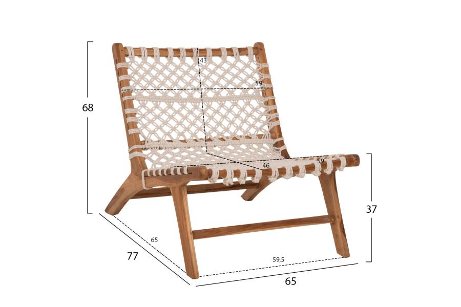 ΠΟΛΥΘΡΟΝΑ ANTIB HM9466.01 ΤΕΑΚ ΞΥΛΟ NYLON ΣΧΟΙΝΙ ΛΕΥΚΟ 65x77x68Υεκ.