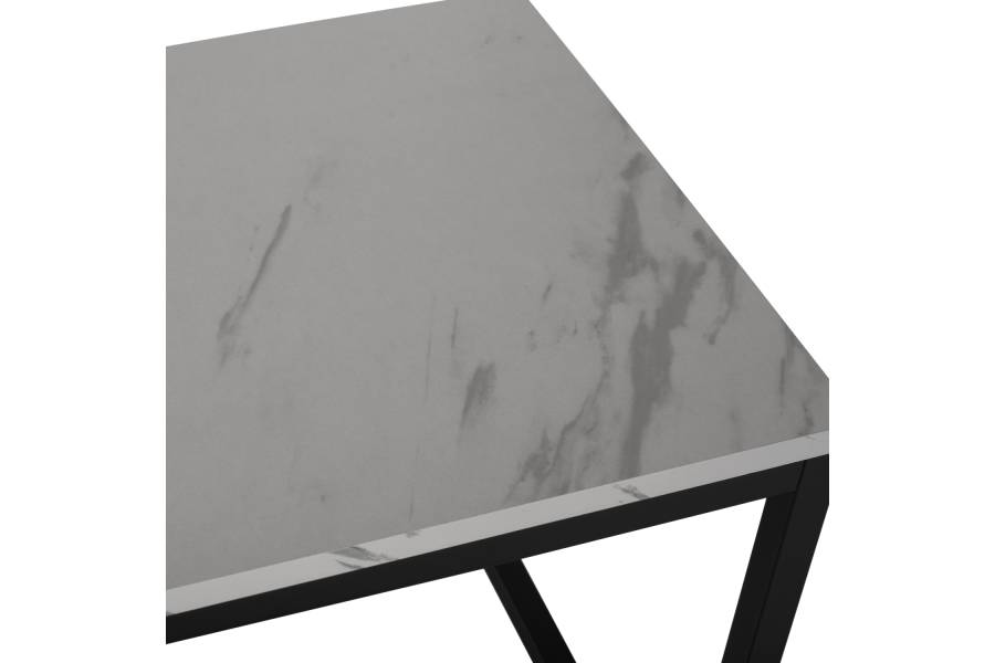 ΖΙΓΚΟΝ GRELAY 2 ΤΕΜ MDF ΟΨΗ ΜΑΡΜΑΡΟΥ & ΜΕΤΑΛΛΟ HM8762.12 45Χ45Χ50εκ. & 37Χ37Χ43 εκ.