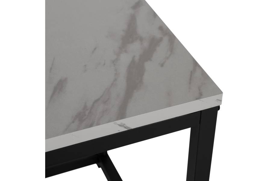 ΖΙΓΚΟΝ GRELAY 2 ΤΕΜ MDF ΟΨΗ ΜΑΡΜΑΡΟΥ & ΜΕΤΑΛΛΟ HM8762.12 45Χ45Χ50εκ. & 37Χ37Χ43 εκ.