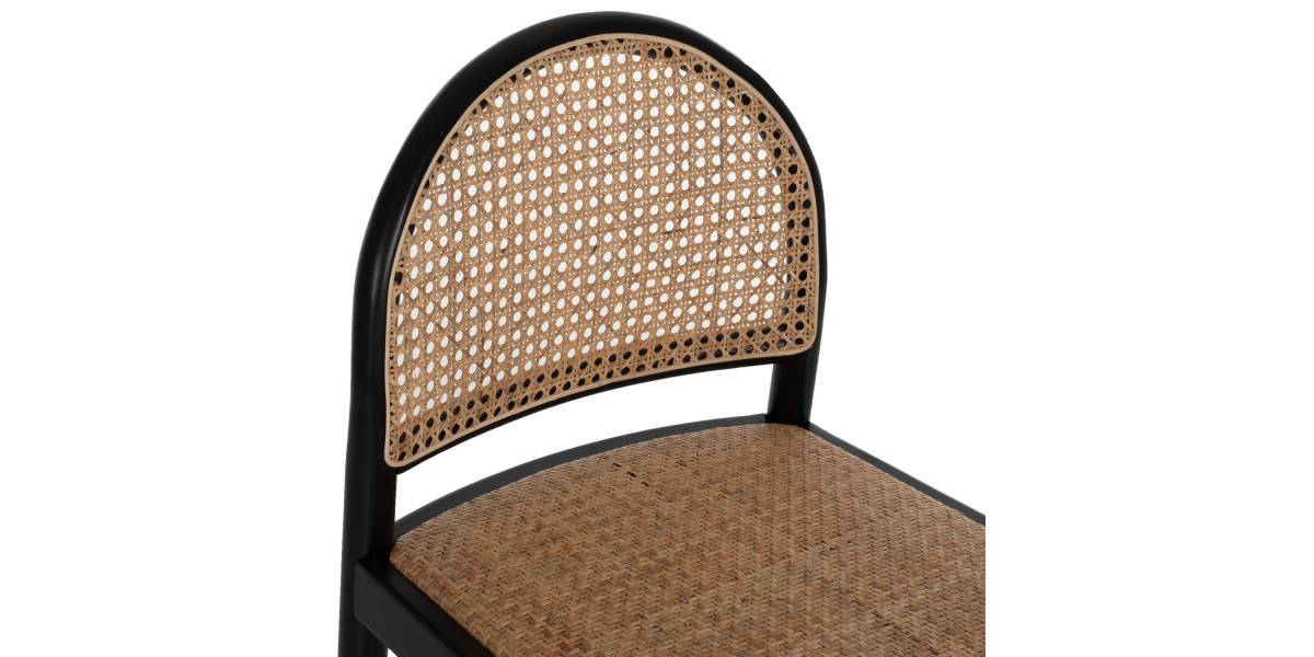 ΣΚΑΜΠΟ ΑΠΟ ΟΞΙΑ-RATTAN ΑΨΙΔΑ ΠΛΑΤΗ ΜΑΥΡΟ 43,5x50x98ΥεκHM9408.02