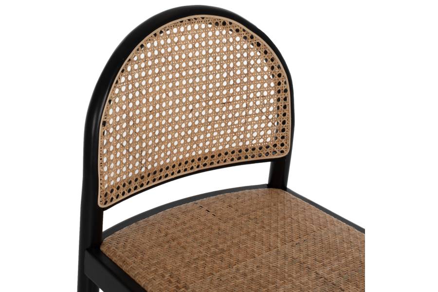 ΣΚΑΜΠΟ ΑΠΟ ΟΞΙΑ-RATTAN ΑΨΙΔΑ ΠΛΑΤΗ ΜΑΥΡΟ 43,5x50x98ΥεκHM9408.02