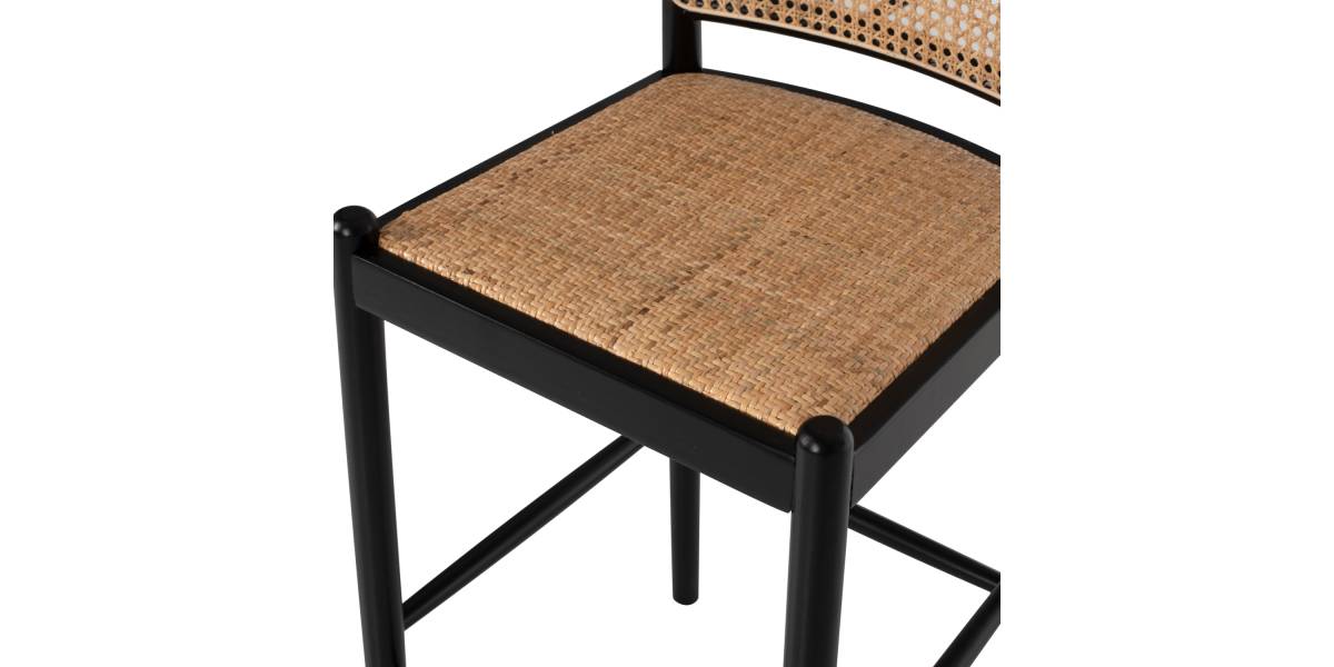 ΣΚΑΜΠΟ ΑΠΟ ΟΞΙΑ-RATTAN ΑΨΙΔΑ ΠΛΑΤΗ ΜΑΥΡΟ 43,5x50x98ΥεκHM9408.02