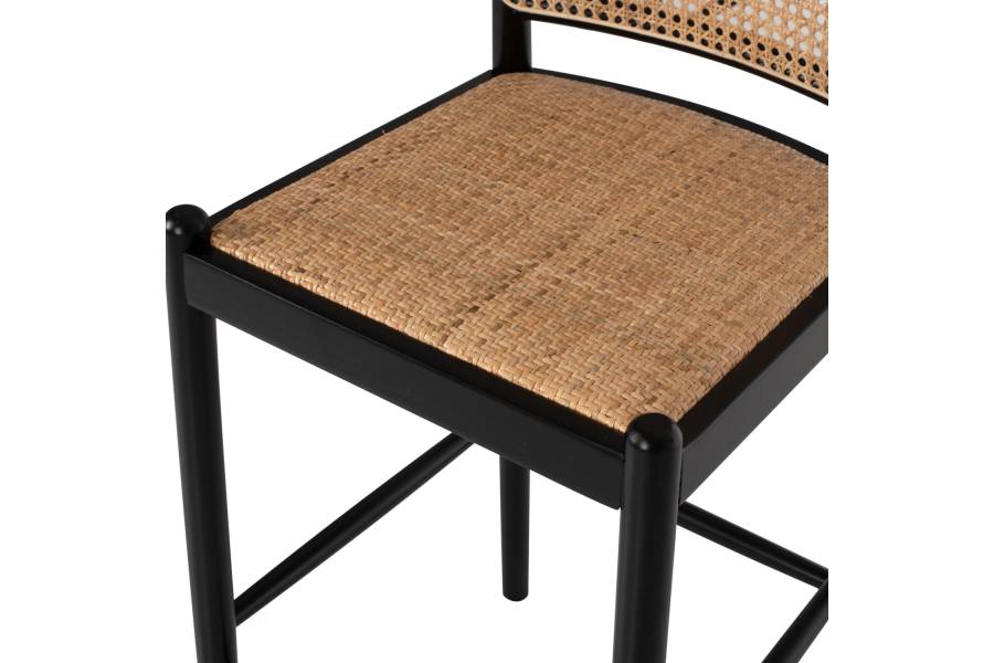 ΣΚΑΜΠΟ ΑΠΟ ΟΞΙΑ-RATTAN ΑΨΙΔΑ ΠΛΑΤΗ ΜΑΥΡΟ 43,5x50x98ΥεκHM9408.02