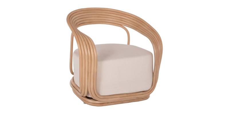 ΠΟΛΥΘΡΟΝΑ DUCHESS ΑΠΟ RATTAN ΦΥΣΙΚΟ-ΕΚΡΟΥ ΜΑΞΙΛΑΡΙ HM9478 81x59x70Y εκ.