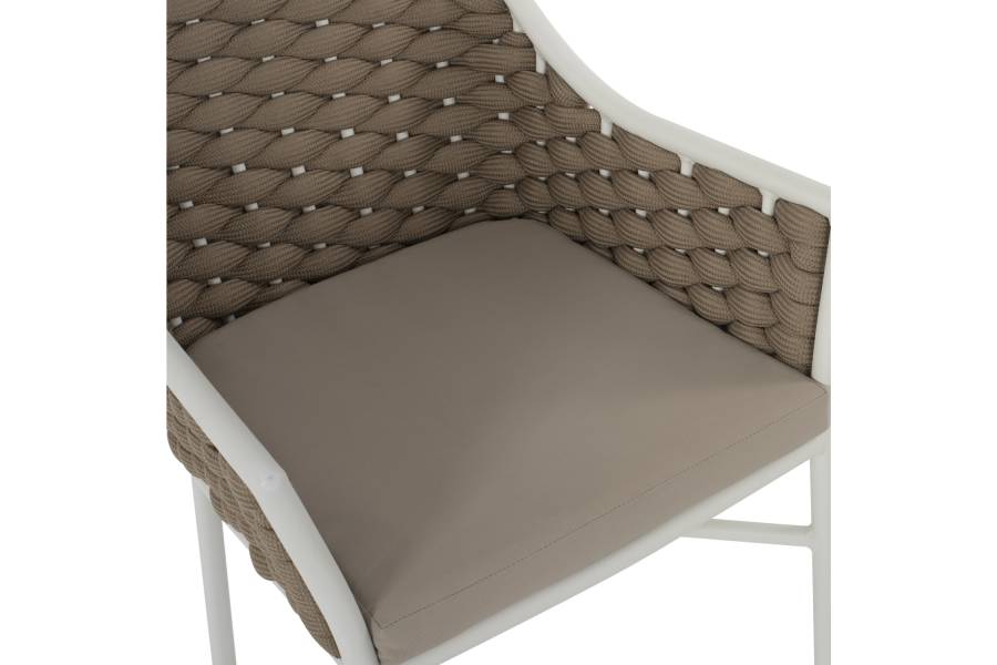 ΠΟΛΥΘΡΟΝΑ HM5858.02 ΛΕΥΚΗ ΜΕ ΣΧΟΙΝΙ ΜΠΕΖ 56x58x76Yεκ.