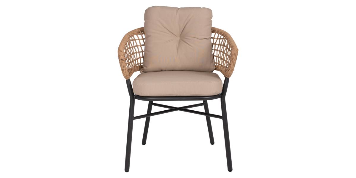 ΠΟΛΥΘΡΟΝΑ ΑΛΟΥΜΙΝΙΟΥ DARK GREY ΕΠΑΓΓΕΛΜ. RATTAN ΜΑΞΙΛΑΡΙ ΜΠΕΖ HM5863.01 60x56x84 εκ.