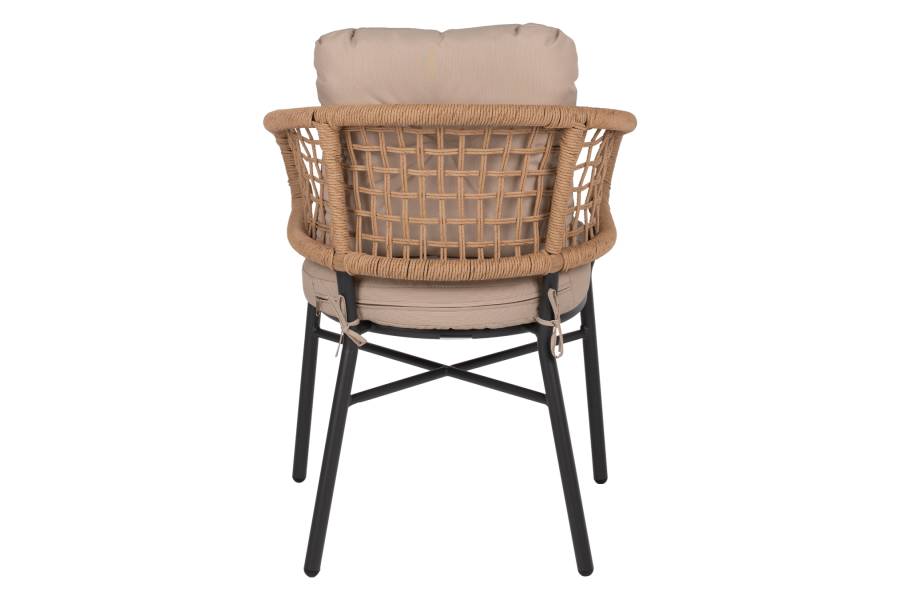 ΠΟΛΥΘΡΟΝΑ ΑΛΟΥΜΙΝΙΟΥ DARK GREY ΕΠΑΓΓΕΛΜ. RATTAN ΜΑΞΙΛΑΡΙ ΜΠΕΖ HM5863.01 60x56x84 εκ.