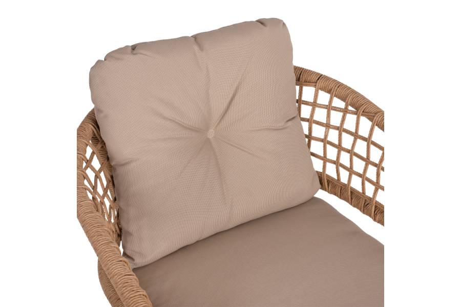 ΠΟΛΥΘΡΟΝΑ ΑΛΟΥΜΙΝΙΟΥ DARK GREY ΕΠΑΓΓΕΛΜ. RATTAN ΜΑΞΙΛΑΡΙ ΜΠΕΖ HM5863.01 60x56x84 εκ.