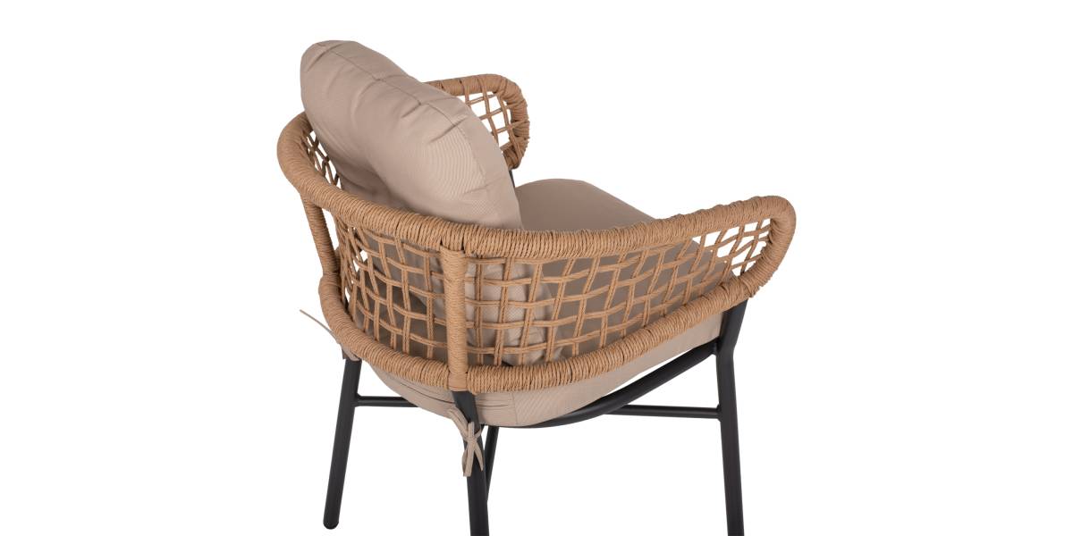 ΠΟΛΥΘΡΟΝΑ ΑΛΟΥΜΙΝΙΟΥ DARK GREY ΕΠΑΓΓΕΛΜ. RATTAN ΜΑΞΙΛΑΡΙ ΜΠΕΖ HM5863.01 60x56x84 εκ.