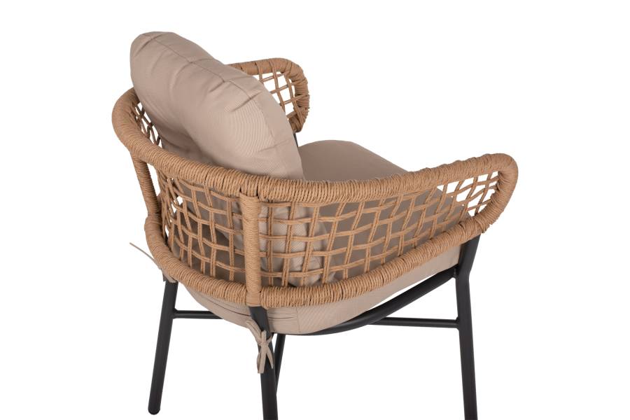 ΠΟΛΥΘΡΟΝΑ ΑΛΟΥΜΙΝΙΟΥ DARK GREY ΕΠΑΓΓΕΛΜ. RATTAN ΜΑΞΙΛΑΡΙ ΜΠΕΖ HM5863.01 60x56x84 εκ.