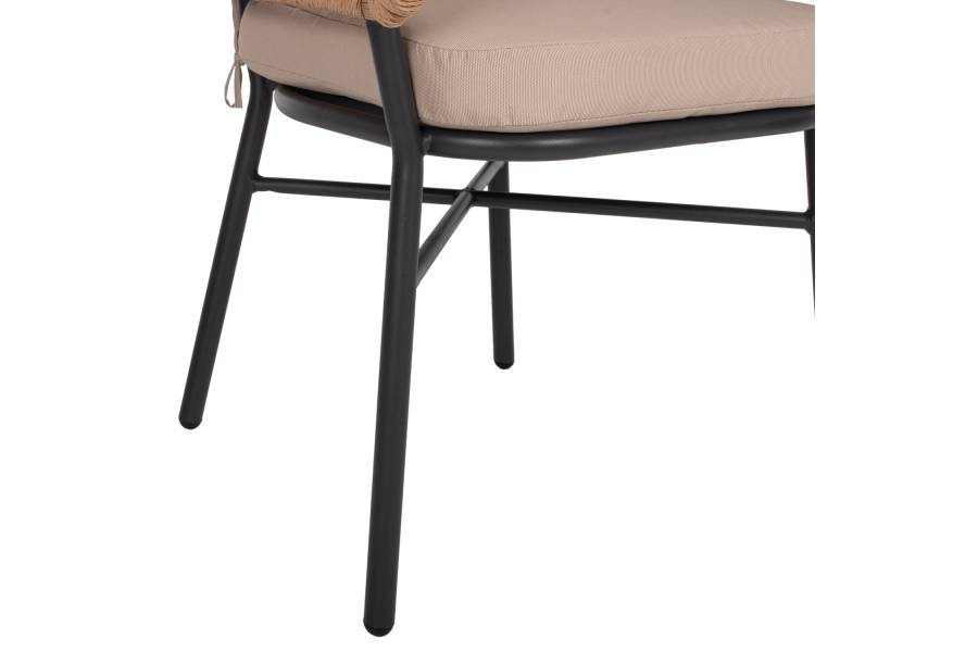 ΠΟΛΥΘΡΟΝΑ ΑΛΟΥΜΙΝΙΟΥ DARK GREY ΕΠΑΓΓΕΛΜ. RATTAN ΜΑΞΙΛΑΡΙ ΜΠΕΖ HM5863.01 60x56x84 εκ.