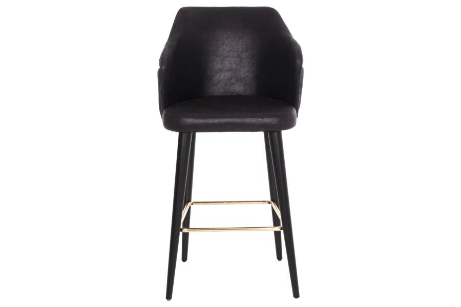 ΣΚΑΜΠΟ BAR ΕΠΑΓΓΕΛΜΑΤΙΚΟ ALONZO HM9281.14 Τ.NUBUCK ΜΑΥΡΟ ΞΥΛΙΝΟ 50x62x108,5Υεκ.