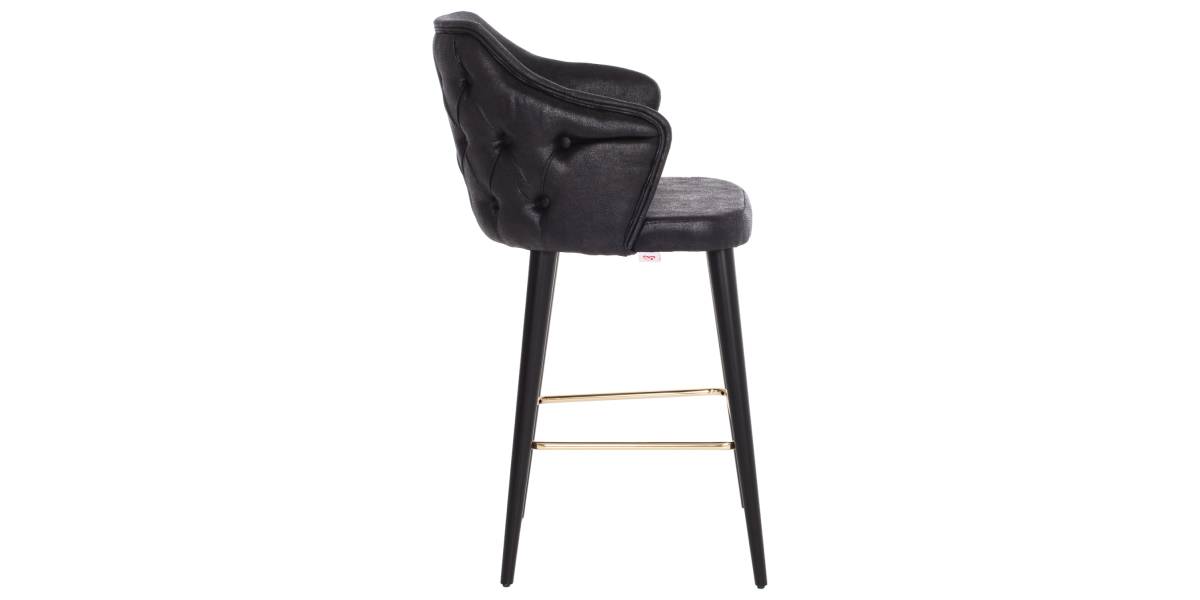 ΣΚΑΜΠΟ BAR ΕΠΑΓΓΕΛΜΑΤΙΚΟ ALONZO HM9281.14 Τ.NUBUCK ΜΑΥΡΟ ΞΥΛΙΝΟ 50x62x108,5Υεκ.