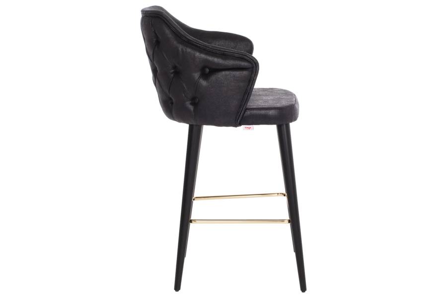 ΣΚΑΜΠΟ BAR ΕΠΑΓΓΕΛΜΑΤΙΚΟ ALONZO HM9281.14 Τ.NUBUCK ΜΑΥΡΟ ΞΥΛΙΝΟ 50x62x108,5Υεκ.