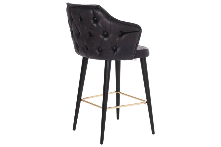 ΣΚΑΜΠΟ BAR ΕΠΑΓΓΕΛΜΑΤΙΚΟ ALONZO HM9281.14 Τ.NUBUCK ΜΑΥΡΟ ΞΥΛΙΝΟ 50x62x108,5Υεκ.
