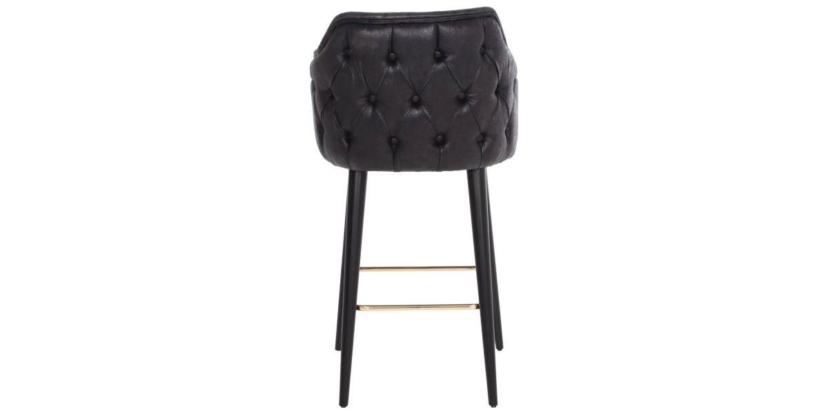 ΣΚΑΜΠΟ BAR ΕΠΑΓΓΕΛΜΑΤΙΚΟ ALONZO HM9281.14 Τ.NUBUCK ΜΑΥΡΟ ΞΥΛΙΝΟ 50x62x108,5Υεκ.
