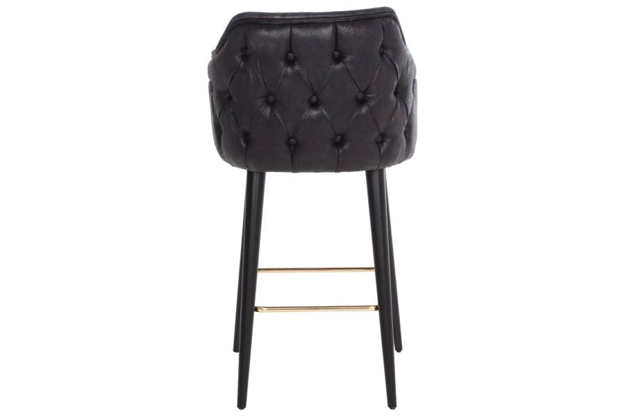 ΣΚΑΜΠΟ BAR ΕΠΑΓΓΕΛΜΑΤΙΚΟ ALONZO HM9281.14 Τ.NUBUCK ΜΑΥΡΟ ΞΥΛΙΝΟ 50x62x108,5Υεκ.