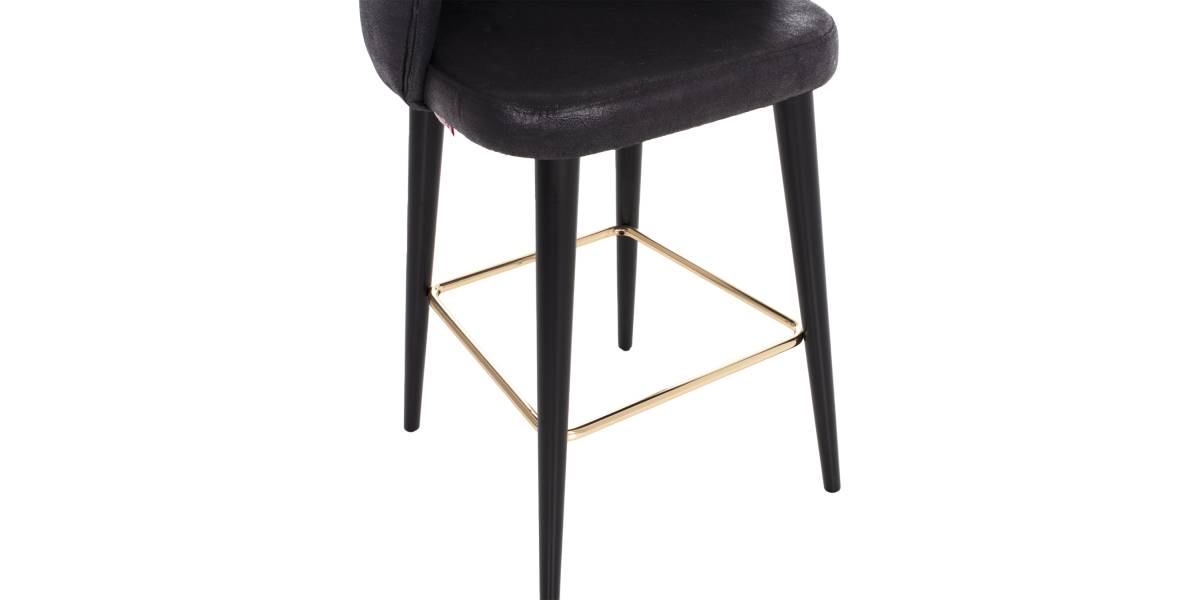 ΣΚΑΜΠΟ BAR ΕΠΑΓΓΕΛΜΑΤΙΚΟ ALONZO HM9281.14 Τ.NUBUCK ΜΑΥΡΟ ΞΥΛΙΝΟ 50x62x108,5Υεκ.