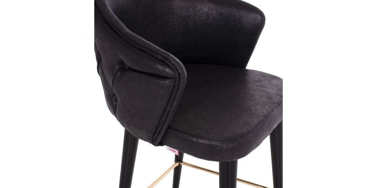 ΣΚΑΜΠΟ BAR ΕΠΑΓΓΕΛΜΑΤΙΚΟ ALONZO HM9281.14 Τ.NUBUCK ΜΑΥΡΟ ΞΥΛΙΝΟ 50x62x108,5Υεκ.