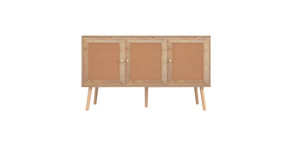 ΜΠΟΥΦΕΣ ΜΕΛΑΜΙΝΗΣ COLM- ΣΥΝΘ. RATTAN ΣΤΙΣ ΠΟΡΤΕΣ HM9220.11 120Χ39Χ70Υεκ.