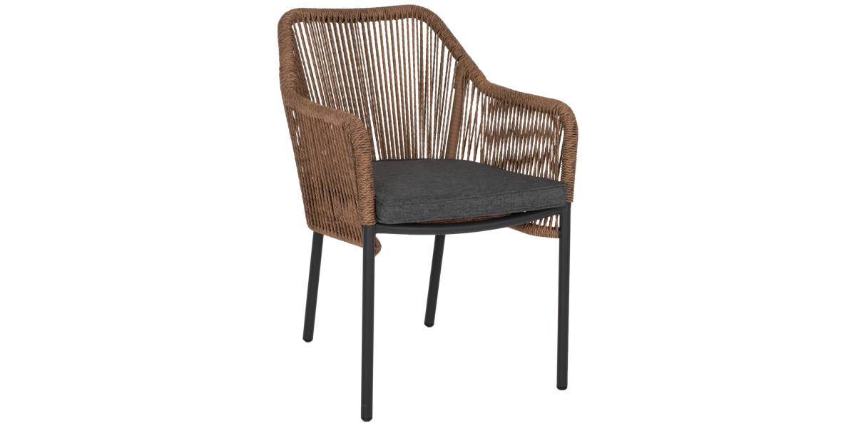 ΠΟΛΥΘΡΟΝΑ ΑΛΟΥΜΙΝΙΟΥ ΓΚΡΙ ΜΕ ΣΧΟΙΝΙ WICKER PE 56x66x79Yεκ. HM5855.03