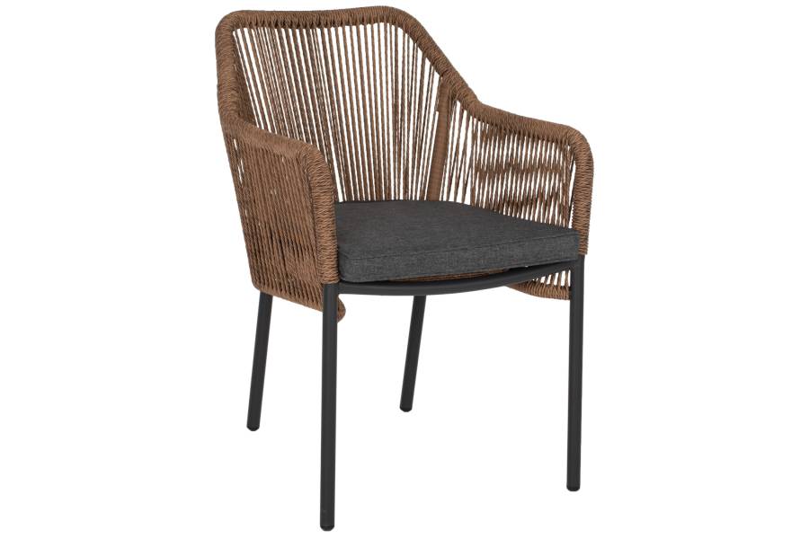 ΠΟΛΥΘΡΟΝΑ ΑΛΟΥΜΙΝΙΟΥ ΓΚΡΙ ΜΕ ΣΧΟΙΝΙ WICKER PE 56x66x79Yεκ. HM5855.03
