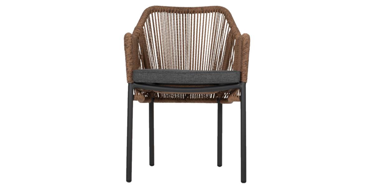 ΠΟΛΥΘΡΟΝΑ ΑΛΟΥΜΙΝΙΟΥ ΓΚΡΙ ΜΕ ΣΧΟΙΝΙ WICKER PE 56x66x79Yεκ. HM5855.03