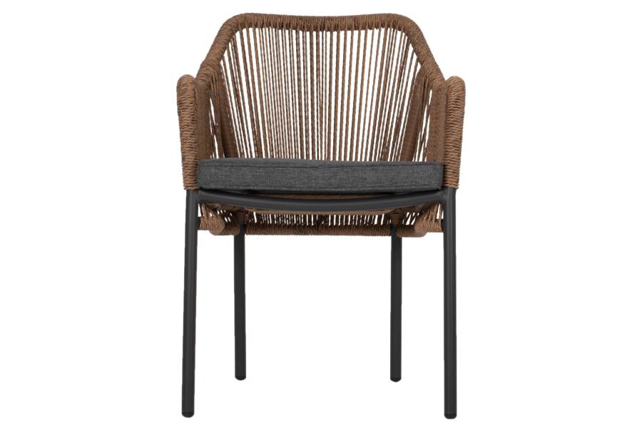 ΠΟΛΥΘΡΟΝΑ ΑΛΟΥΜΙΝΙΟΥ ΓΚΡΙ ΜΕ ΣΧΟΙΝΙ WICKER PE 56x66x79Yεκ. HM5855.03