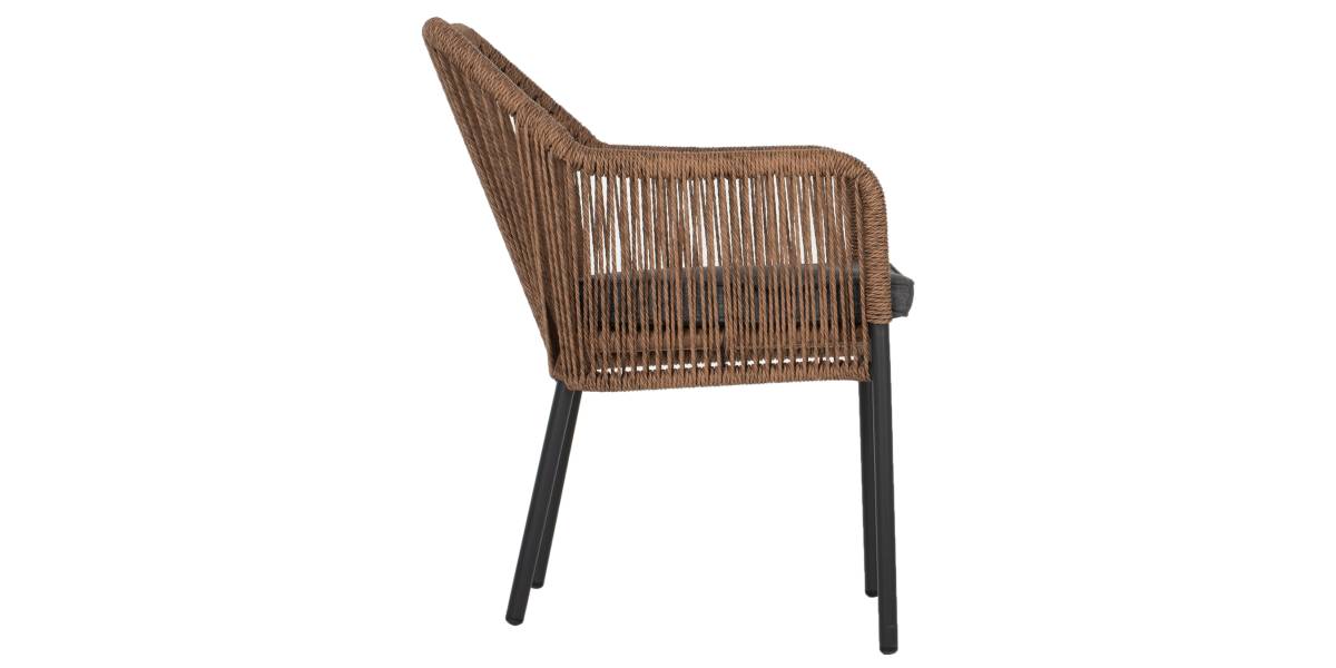 ΠΟΛΥΘΡΟΝΑ ΑΛΟΥΜΙΝΙΟΥ ΓΚΡΙ ΜΕ ΣΧΟΙΝΙ WICKER PE 56x66x79Yεκ. HM5855.03
