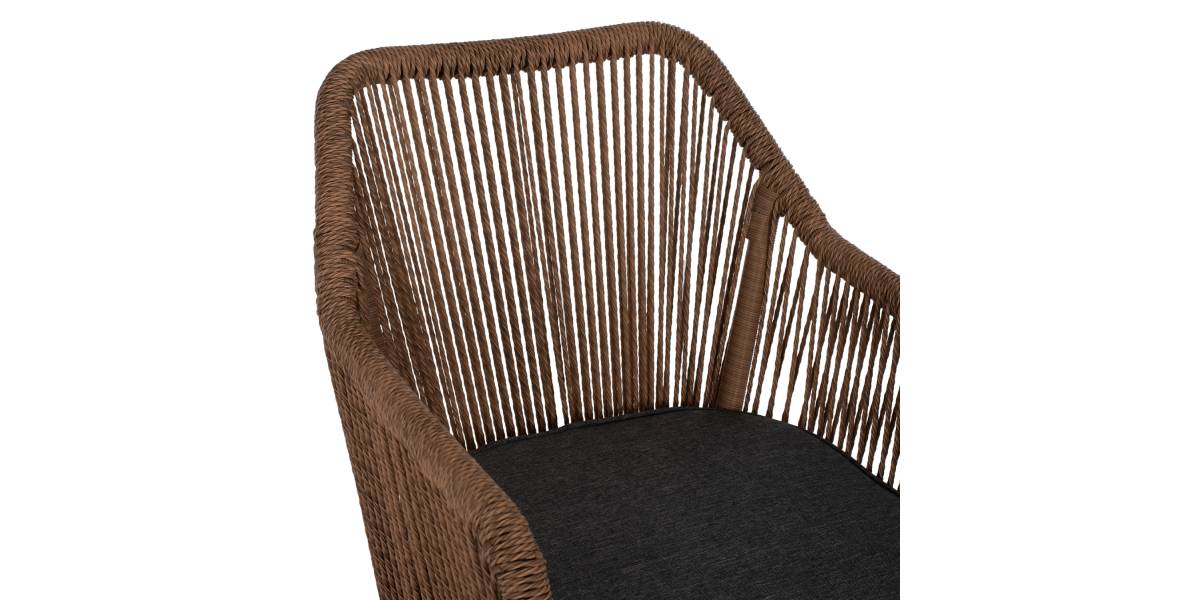 ΠΟΛΥΘΡΟΝΑ ΑΛΟΥΜΙΝΙΟΥ ΓΚΡΙ ΜΕ ΣΧΟΙΝΙ WICKER PE 56x66x79Yεκ. HM5855.03