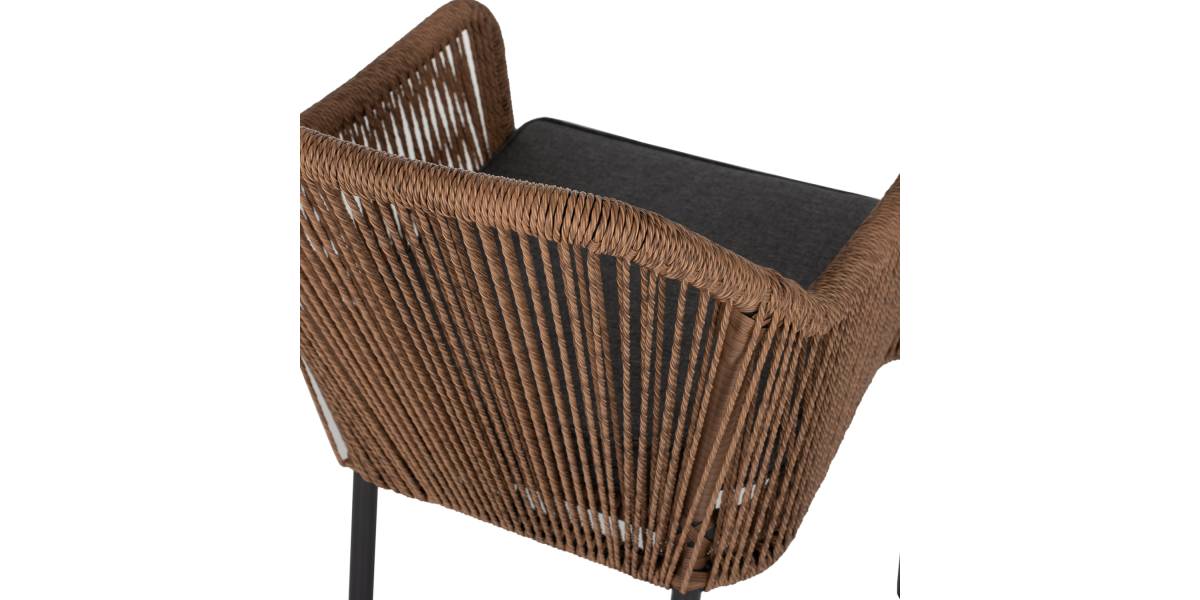ΠΟΛΥΘΡΟΝΑ ΑΛΟΥΜΙΝΙΟΥ ΓΚΡΙ ΜΕ ΣΧΟΙΝΙ WICKER PE 56x66x79Yεκ. HM5855.03