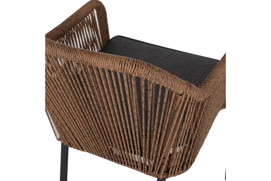 ΠΟΛΥΘΡΟΝΑ ΑΛΟΥΜΙΝΙΟΥ ΓΚΡΙ ΜΕ ΣΧΟΙΝΙ WICKER PE 56x66x79Yεκ. HM5855.03