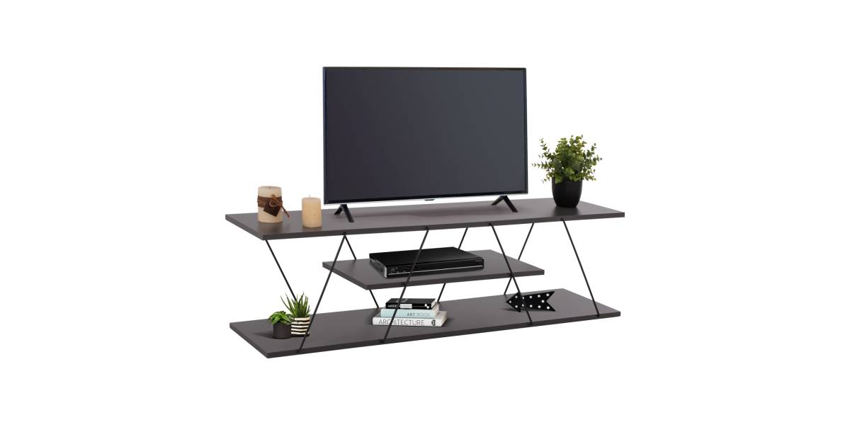 ΕΠΙΠΛΟ ΤΗΛΕΟΡΑΣΗΣ TARS HM8922.20 ΜΕΛΑΜΙΝΗ ΓΚΡΙ 120x32x33Yεκ.