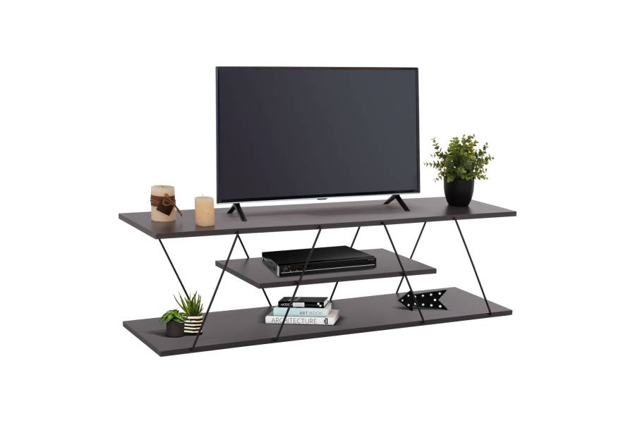 ΕΠΙΠΛΟ ΤΗΛΕΟΡΑΣΗΣ TARS HM8922.20 ΜΕΛΑΜΙΝΗ ΓΚΡΙ 120x32x33Yεκ.