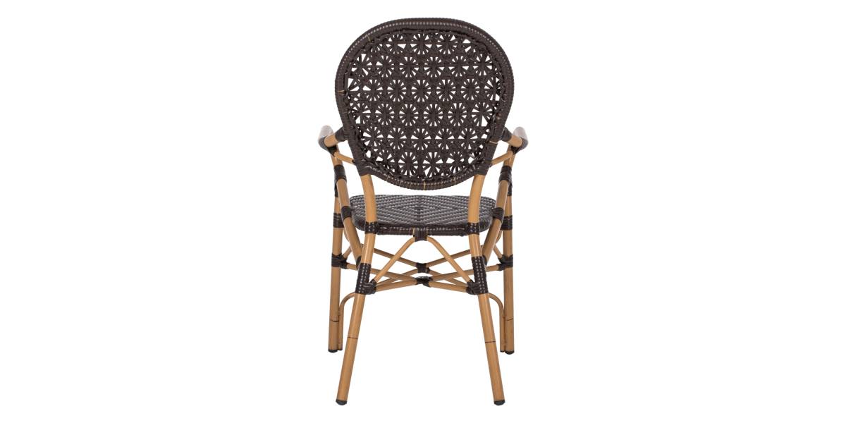 ΠΟΛΥΘΡΟΝΑ ΑΛΟΥΜΙΝΙΟΥ BAMBOO LOOK ΚΑΦΕ ΚΑΙ ΚΑΦΕ PE RATTAN HM5926.01 56x62x95Yεκ.