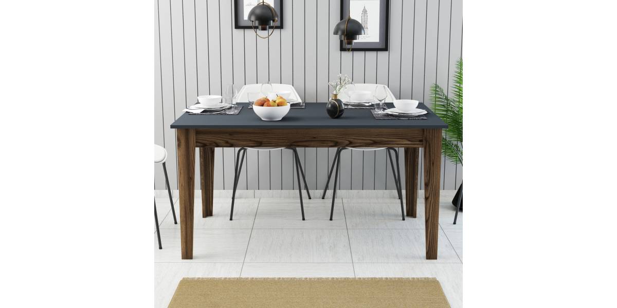 ΤΡΑΠΕΖΙ ΤΡΑΠΕΖΑΡΙΑΣ STANDARD HM9507.01 ΜΕΛΑΜΙΝΗ ΚΑΡΥΔΙ-ΑΝΘΡΑΚΙ ΜΕ ΑΠΟΘ.ΧΩΡΟ 145x88x75Yεκ.