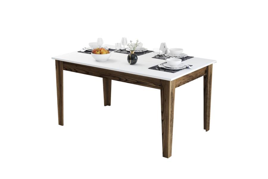 ΤΡΑΠΕΖΙ ΤΡΑΠΕΖΑΡΙΑΣ STANDARD HM9507.02 ΜΕΛΑΜΙΝΗ ΚΑΡΥΔΙ-ΛΕΥΚΟ ΜΕ ΑΠΟΘ.ΧΩΡΟ 145x88x75Yεκ.