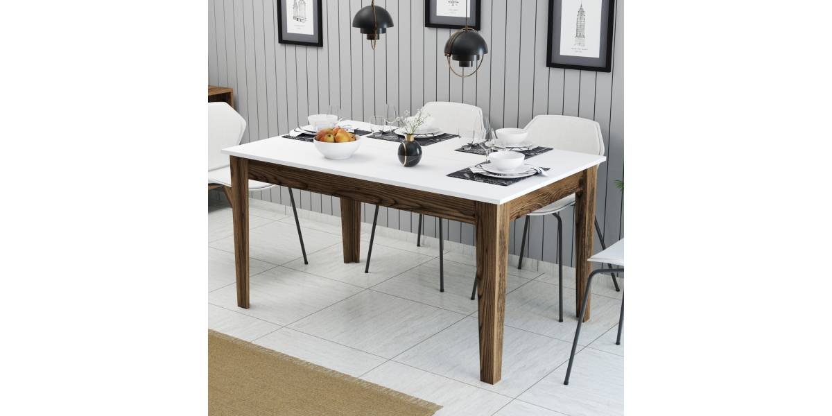 ΤΡΑΠΕΖΙ ΤΡΑΠΕΖΑΡΙΑΣ STANDARD HM9507.02 ΜΕΛΑΜΙΝΗ ΚΑΡΥΔΙ-ΛΕΥΚΟ ΜΕ ΑΠΟΘ.ΧΩΡΟ 145x88x75Yεκ.