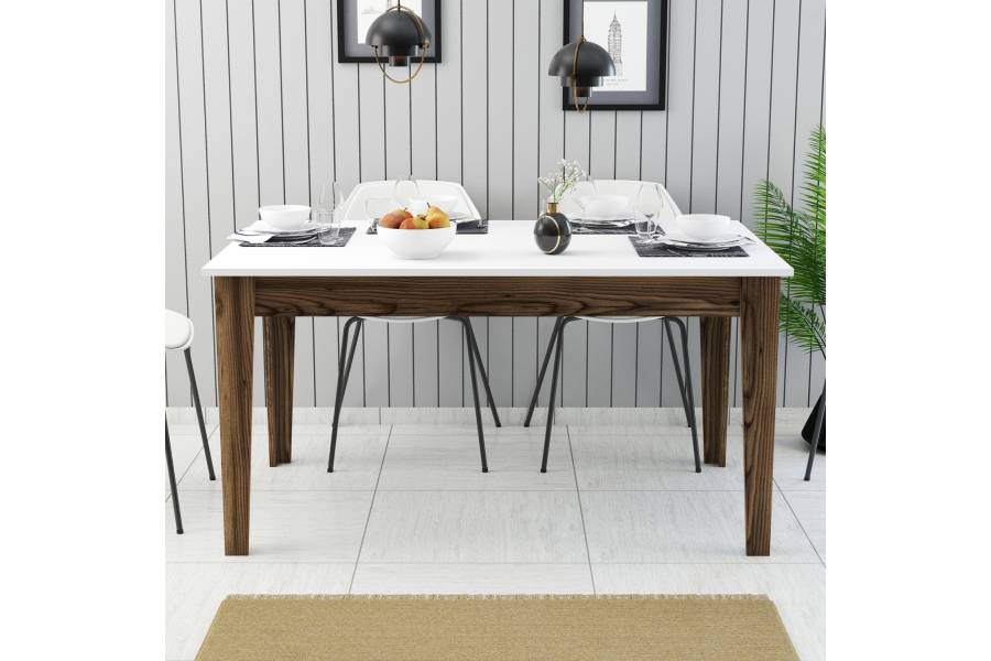 ΤΡΑΠΕΖΙ ΤΡΑΠΕΖΑΡΙΑΣ STANDARD HM9507.02 ΜΕΛΑΜΙΝΗ ΚΑΡΥΔΙ-ΛΕΥΚΟ ΜΕ ΑΠΟΘ.ΧΩΡΟ 145x88x75Yεκ.