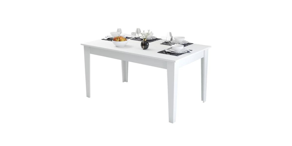 ΤΡΑΠΕΖΙ ΤΡΑΠΕΖΑΡΙΑΣ STANDARD HM9507.06 ΜΕΛΑΜΙΝΗ ΛΕΥΚΗ ΜΕ ΑΠΟΘΗΚ.ΧΩΡΟ 145x88x75Yεκ.