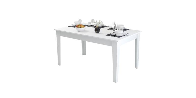 ΤΡΑΠΕΖΙ ΤΡΑΠΕΖΑΡΙΑΣ STANDARD HM9507.06 ΜΕΛΑΜΙΝΗ ΛΕΥΚΗ ΜΕ ΑΠΟΘΗΚ.ΧΩΡΟ 145x88x75Yεκ.