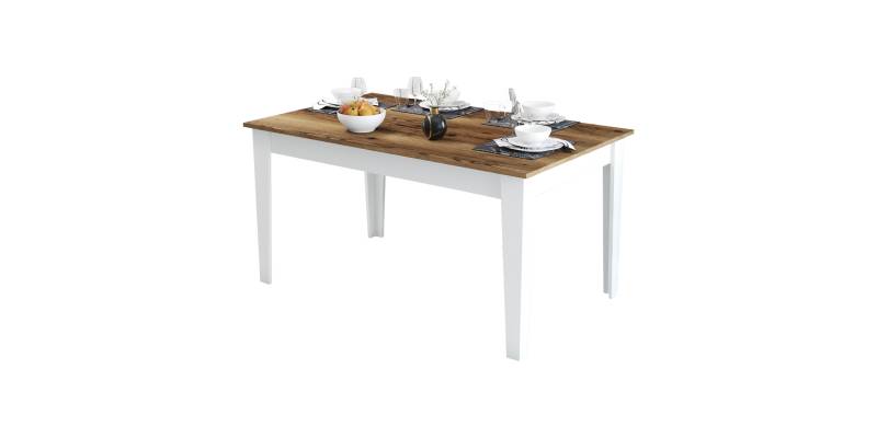 ΤΡΑΠΕΖΙ ΤΡΑΠΕΖΑΡΙΑΣ STANDARD HM9507.07 ΜΕΛΑΜΙΝΗ ΛΕΥΚΗ-ΚΑΡΥΔΙ ΜΕ ΑΠΟΘ.ΧΩΡΟ 145x88x75Yεκ.